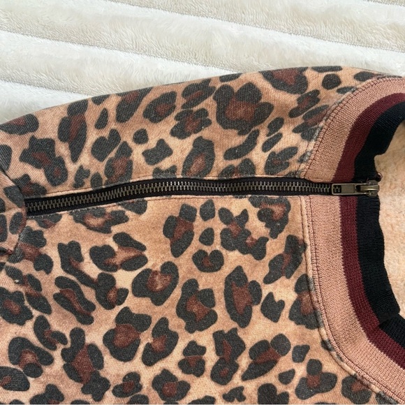 VINTAGE HAVANA Long Sleeve Crewneck Top Cheetah Print Size Small - Picture 5 of 8
